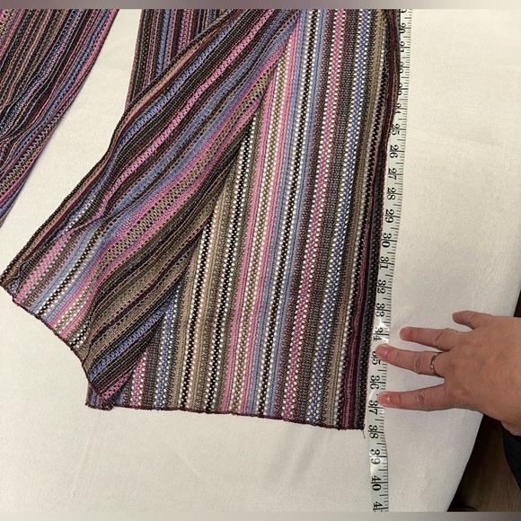 Becca • Cover Up Womens Large Red/Purple Pants Knit Crochet Beach Swim Tassel - Picture 7 of 8